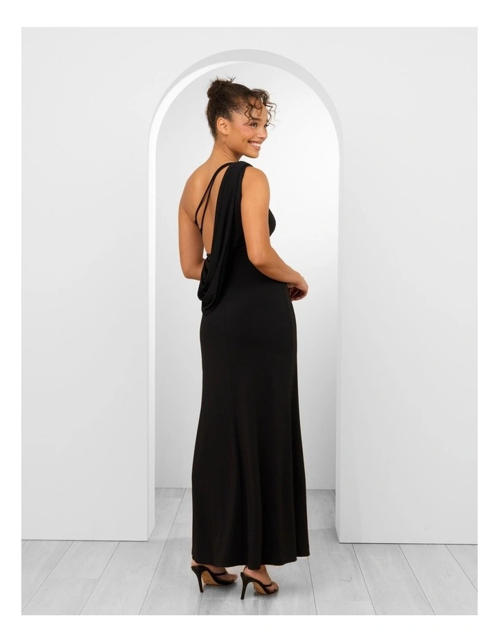 Corinne One Shoulder Cowl Gown image 2