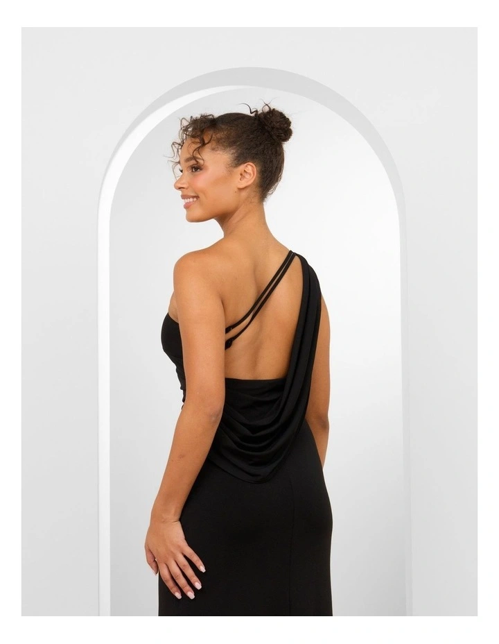 Corinne One Shoulder Cowl Gown image 5