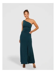Corinne One Shoulder Cowl Gown