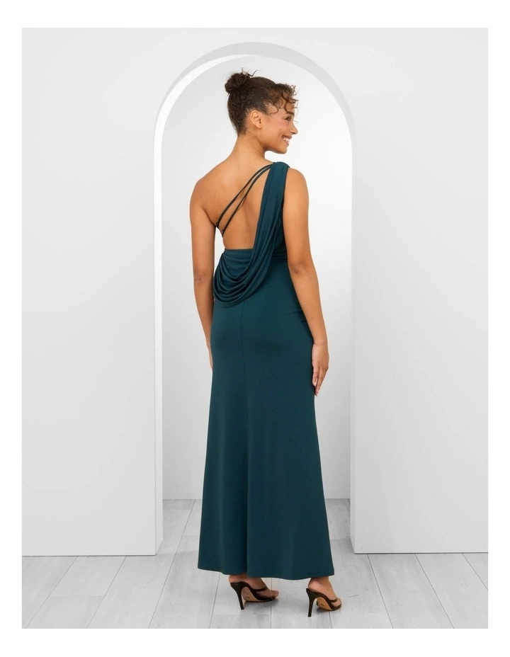 Corinne One Shoulder Cowl Gown image 2