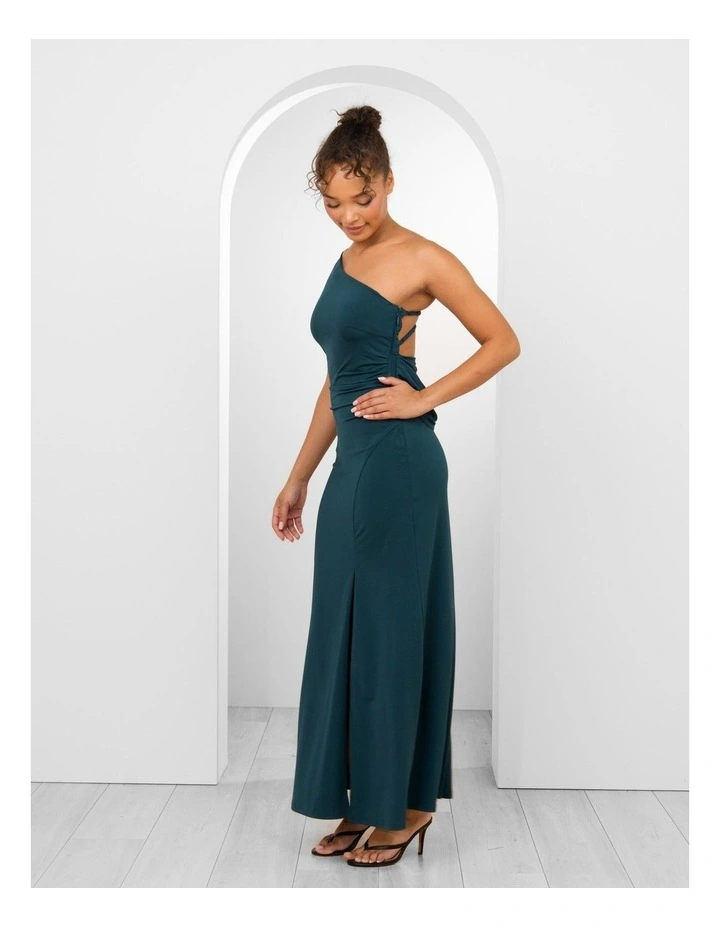Corinne One Shoulder Cowl Gown image 3
