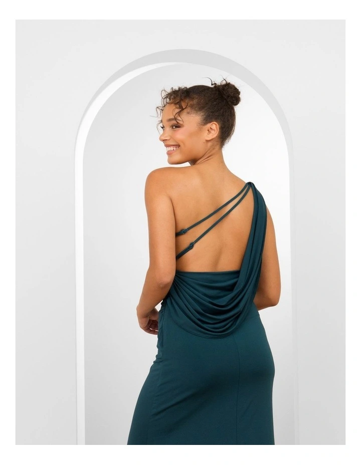 Corinne One Shoulder Cowl Gown image 5