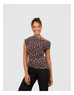 Noni Off Shoulder Print Top
