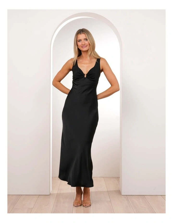 Gracie Bias Cut Satin Maxi Dress image 1