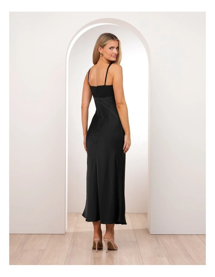 Gracie Bias Cut Satin Maxi Dress image 2