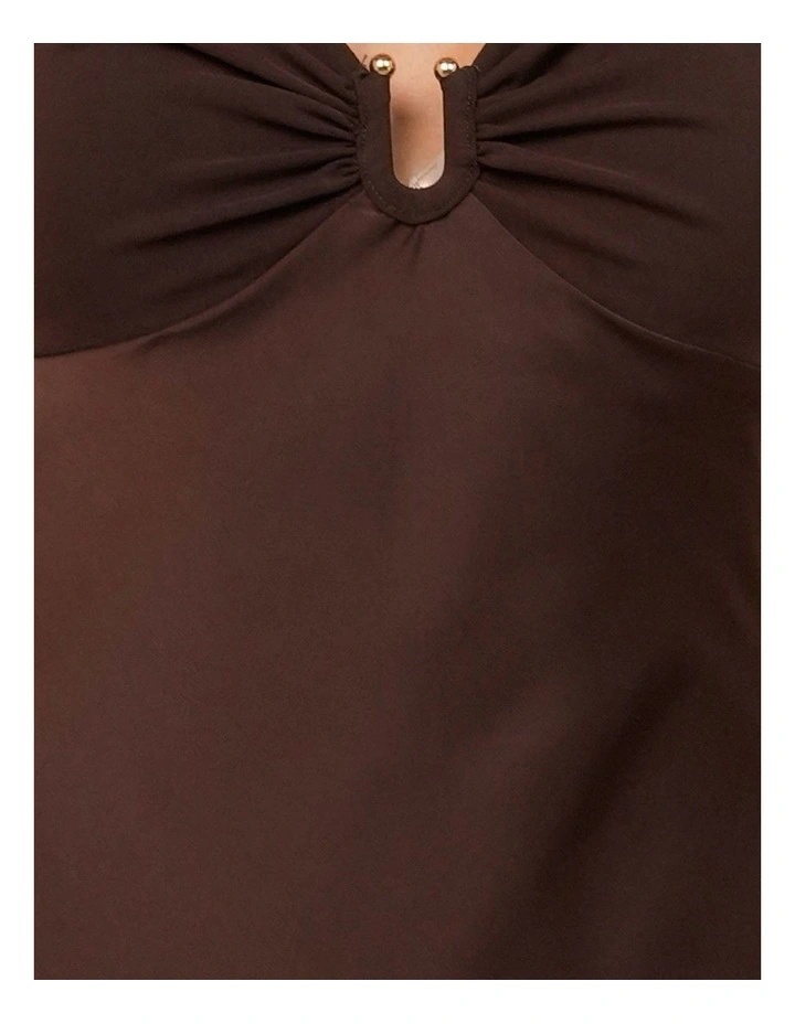 Gracie Bias Cut Satin Maxi Dress image 6