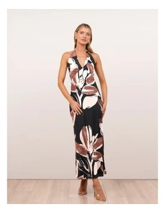 Zaide Print Mesh Maxi Dress