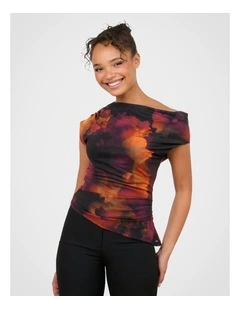 Mardie Off Shoulder Print Top