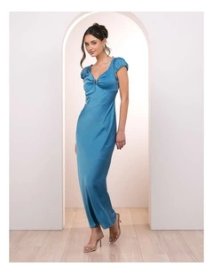 Elliana Bias Cut Maxi Dress