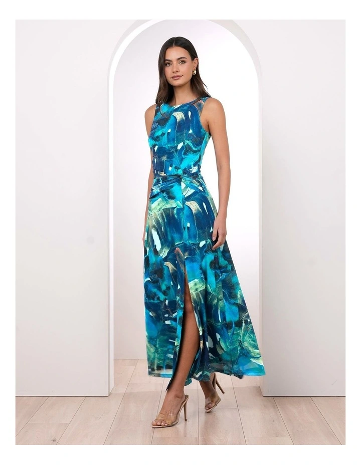 Rylan Printed Mesh Maxi Dress image 3