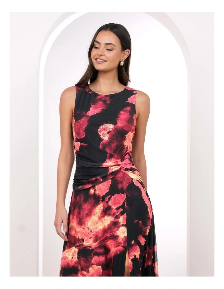 Edison Printed Mesh Maxi Dress image 4