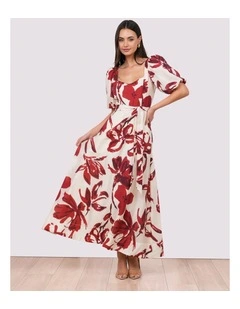 Becca Puff Sleeve Maxi Dress