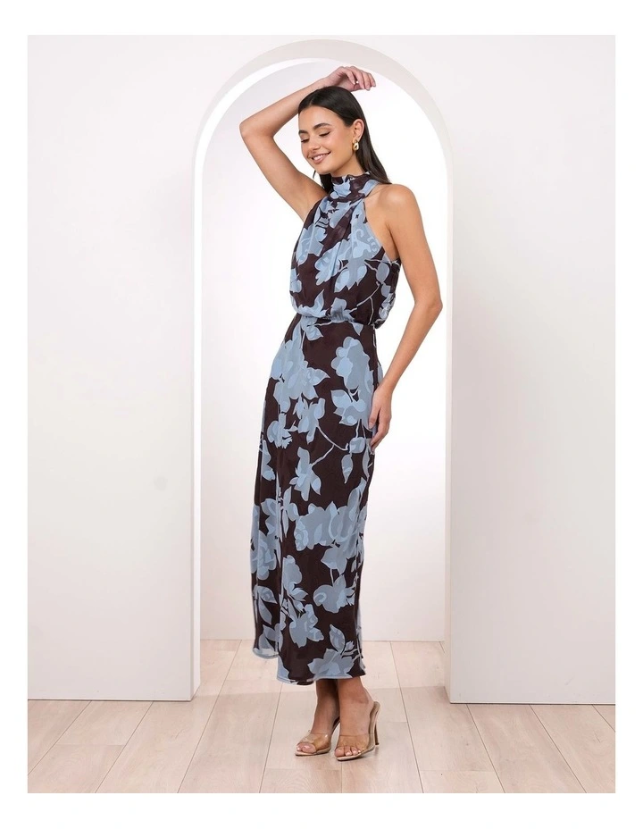 Amira High Neck Midi Dress image 3