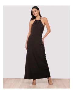 Vallie Halter Neck Maxi Dress