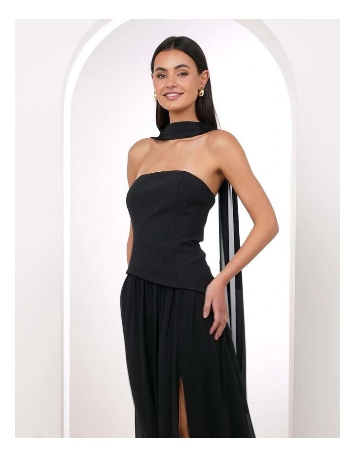 Meya Corset Scarf Maxi Dress image 4