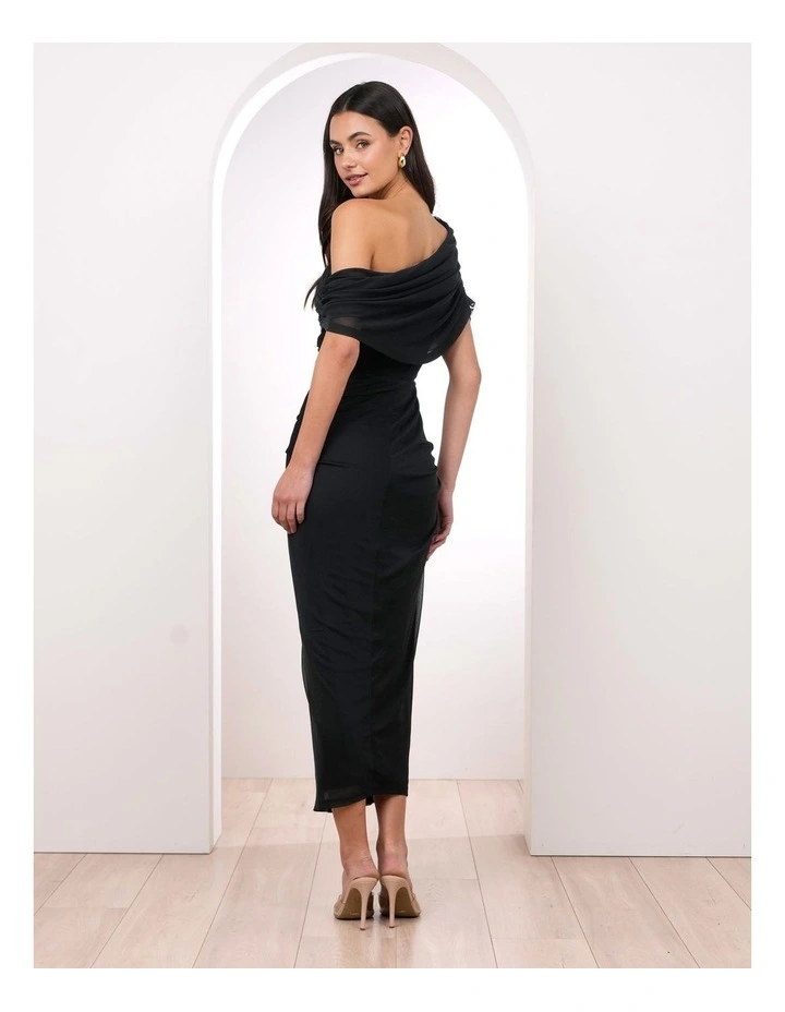 Uma Ruching Shoulder Gown image 2
