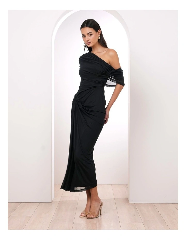 Uma Ruching Shoulder Gown image 3