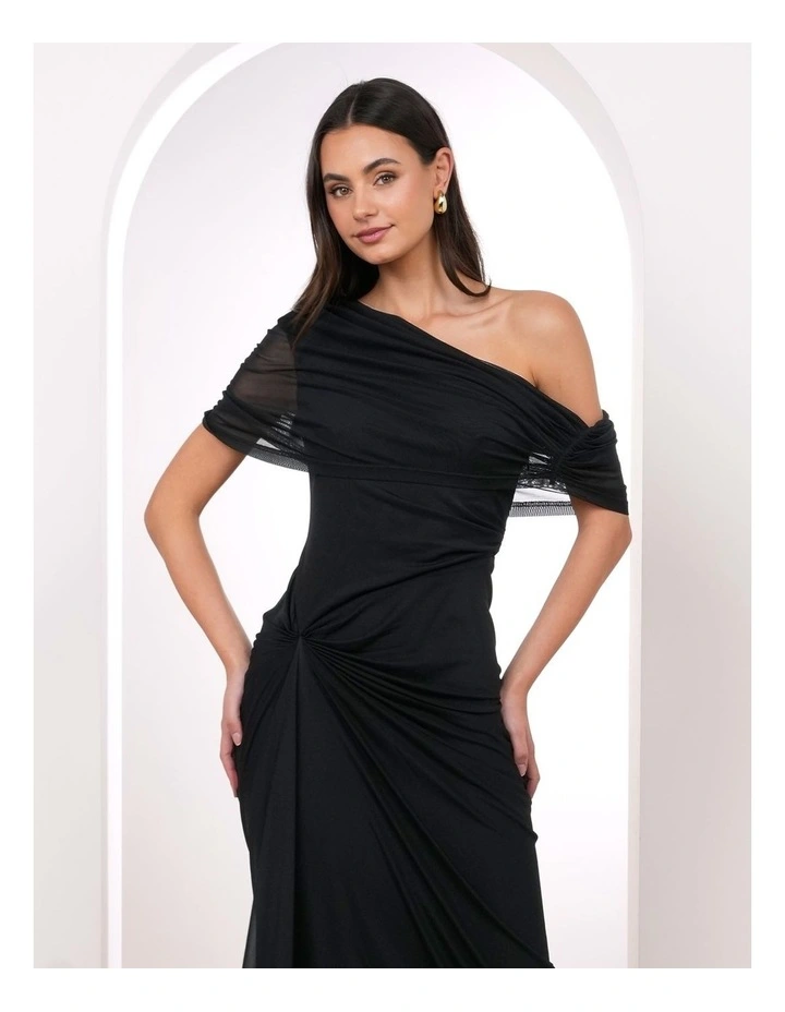 Uma Ruching Shoulder Gown image 4