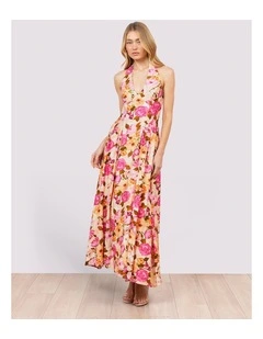 Joslin Halter Neck Maxi Dress