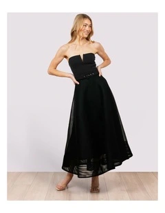 Oksana Strapless Midi Dress
