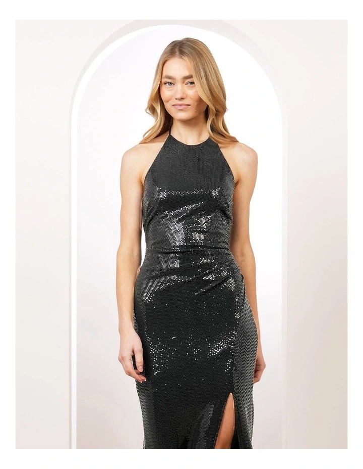 Vivian High Neck Sequin Gown image 5