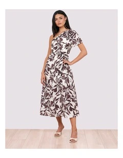 Caden One Shoulder Midi Dress