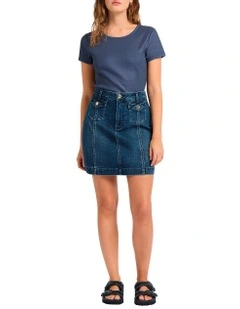 Marianne Denim Mini Skirt in Siena Blue