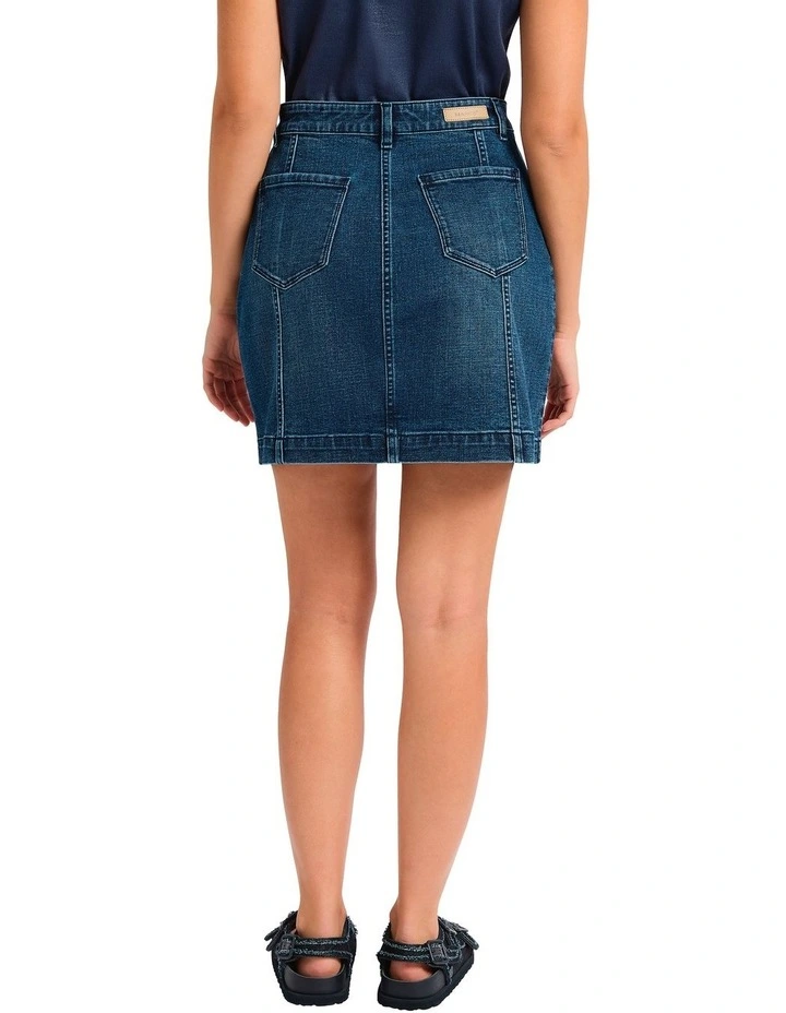 Marianne Denim Mini Skirt in Siena Blue image 3