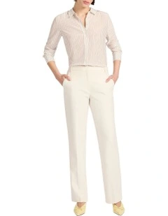 Austen Wide Leg Pant in Off White