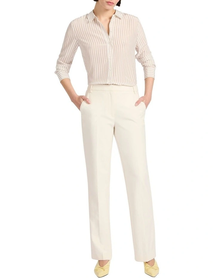 Austen Wide Leg Pant in Off White image 1