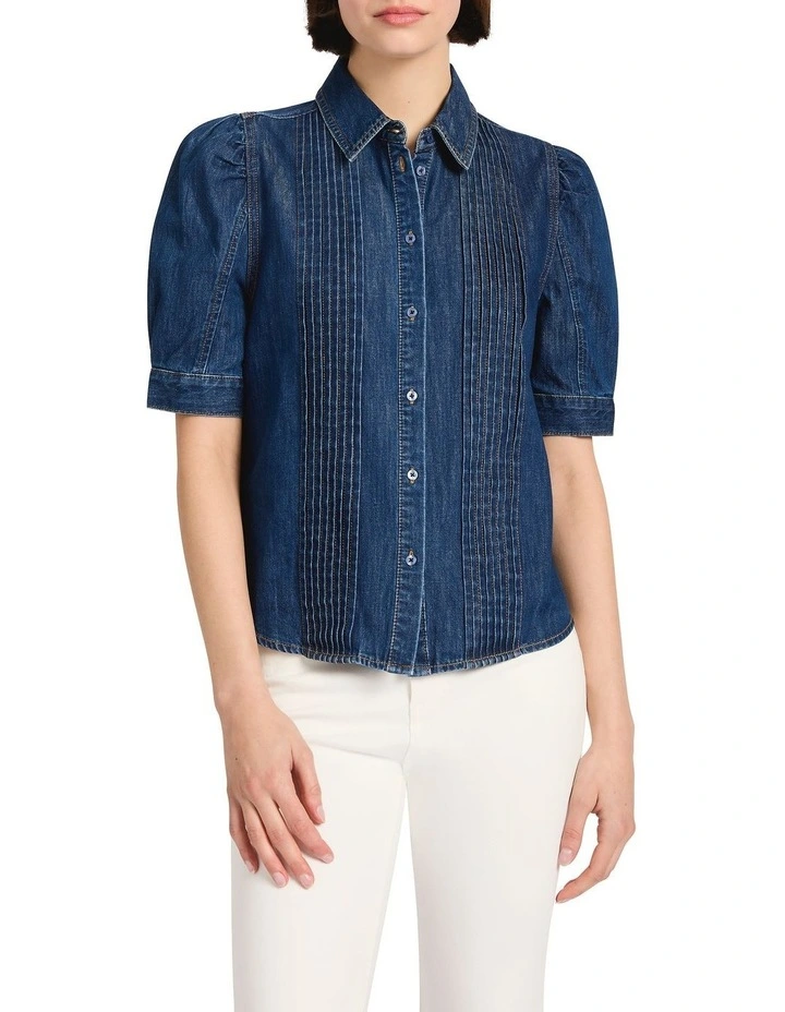 Bennet Denim Shirt in Elle Blue image 2