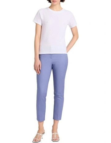 Mina Textured Tee in White