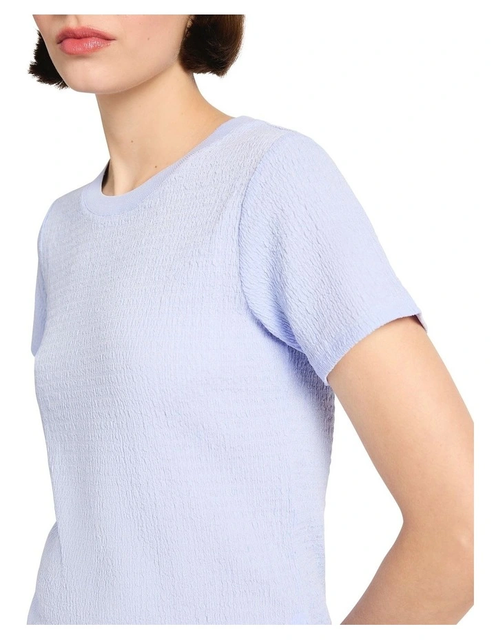 Mina Textured Tee in Periwinkle image 3