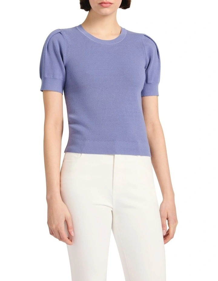 Kent Rib Knit in Denim Blue image 2