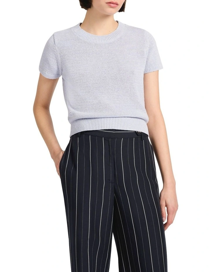 Be Mine Shimmer Knit Top in Periwinkle image 2