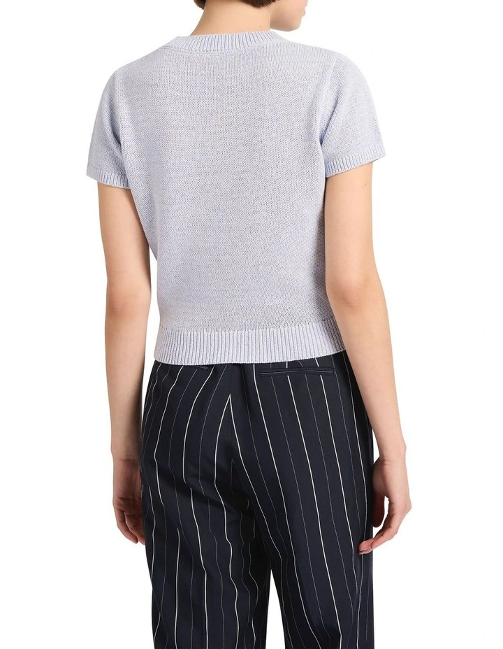 Be Mine Shimmer Knit Top in Periwinkle image 4