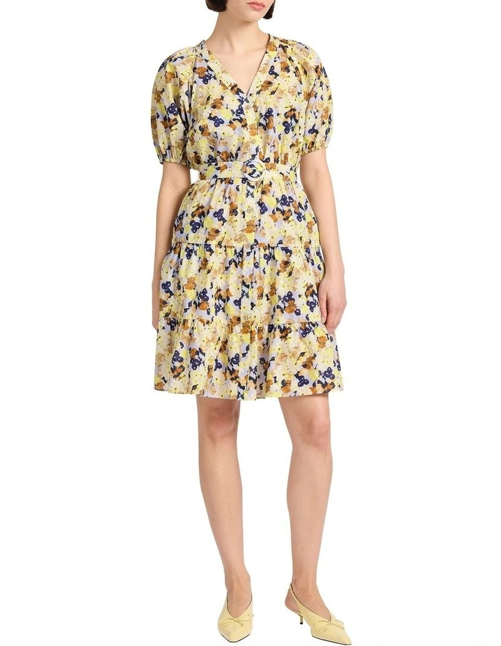 Print And Prejudice Dress in Yellow Multi image 1