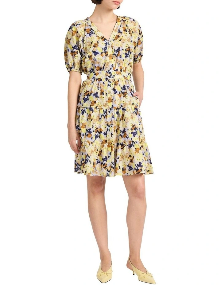 Print And Prejudice Dress in Yellow Multi image 2