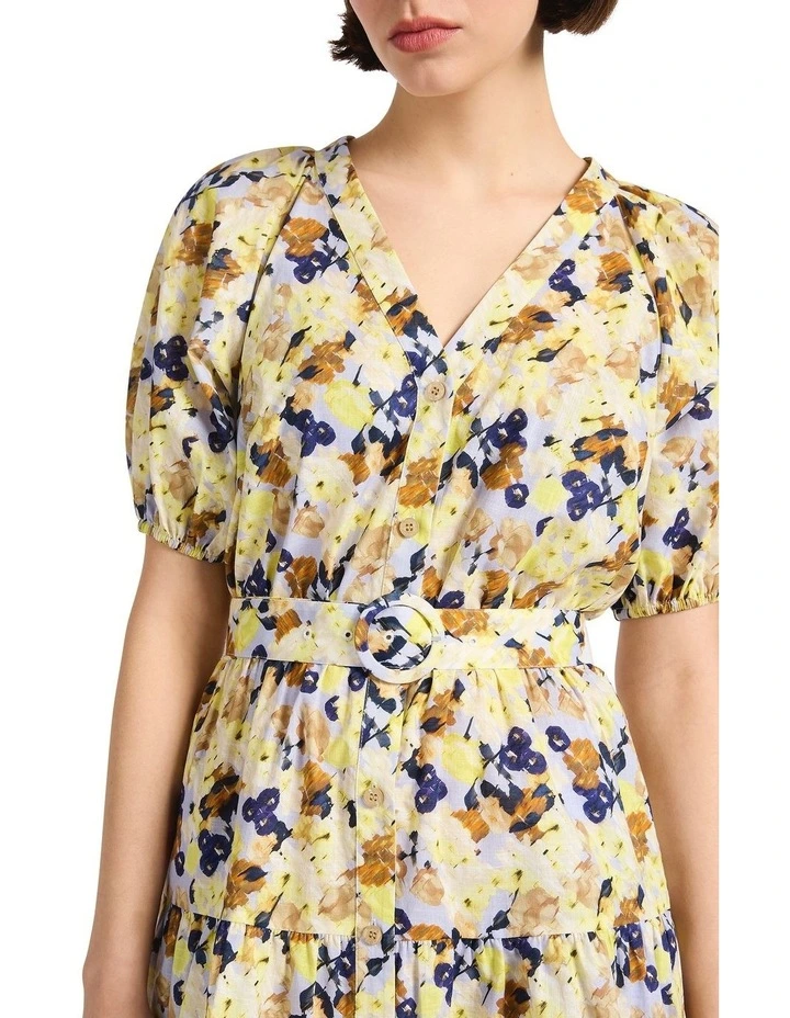 Print And Prejudice Dress in Yellow Multi image 4