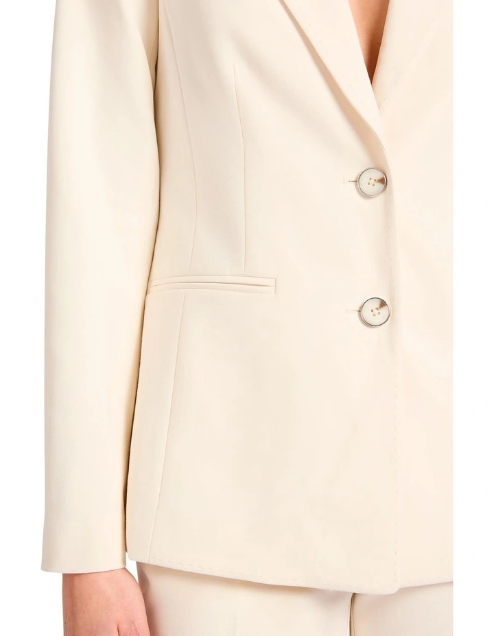Austen Tailored Blazer in Off White image 3