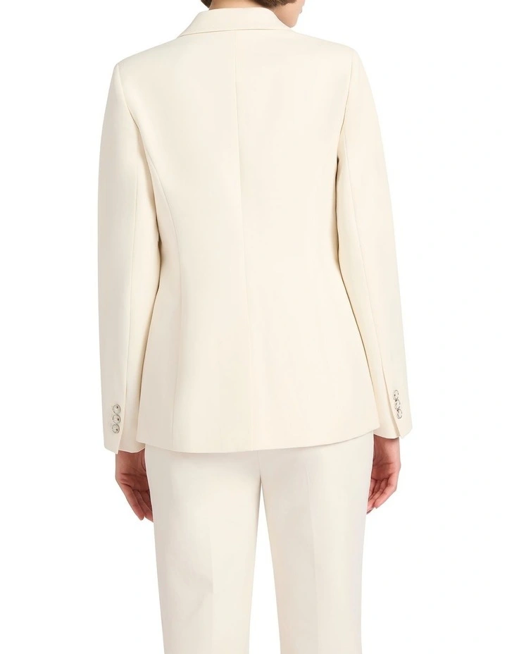Austen Tailored Blazer in Off White image 4