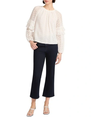 Lydia Lace Blouse in Ivory