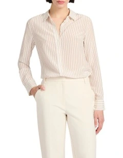 Sofia Silk Shirt in Ivory