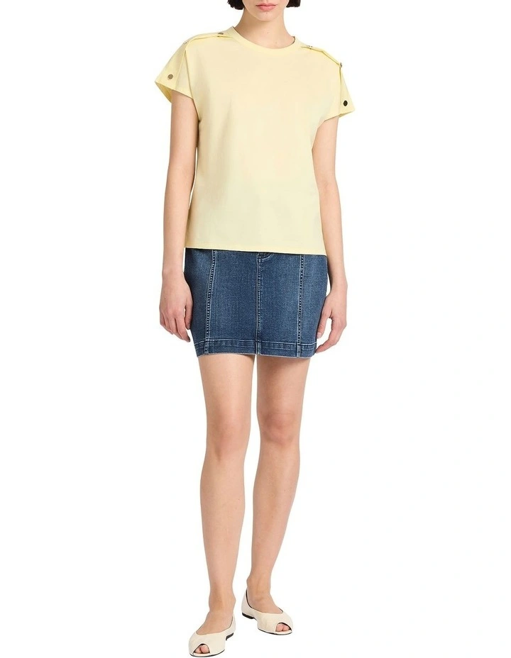 Ferguson Mercerised Cotton Tee in Butter image 2