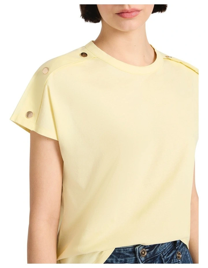 Ferguson Mercerised Cotton Tee in Butter image 3
