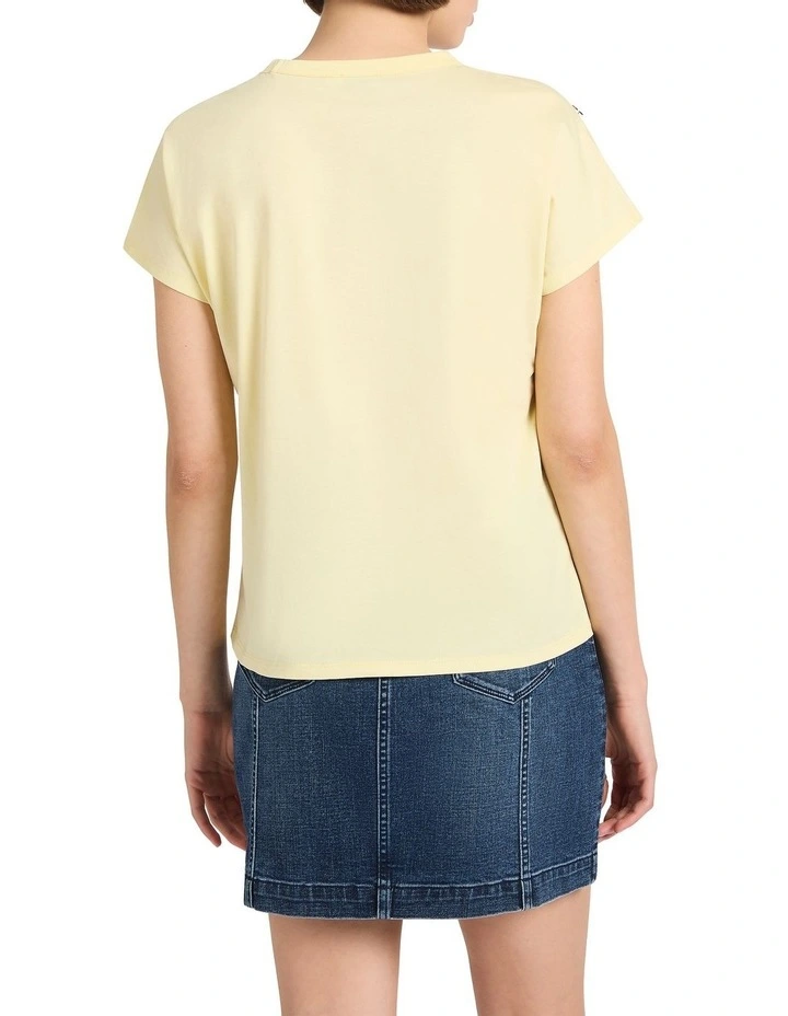 Ferguson Mercerised Cotton Tee in Butter image 4