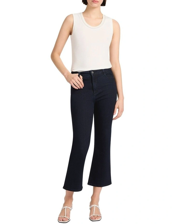 Agatha Lurex Trim Tank in White image 2