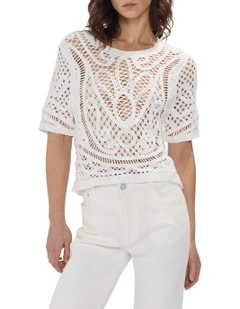 Cypress Crochet Top in Ivory