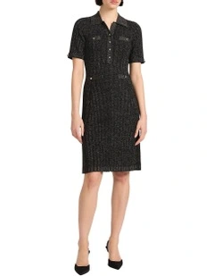 Endless Night Knit Dress in Black Sparkle