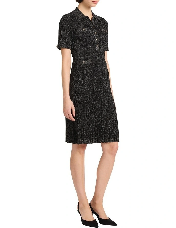Endless Night Knit Dress in Black Sparkle image 2